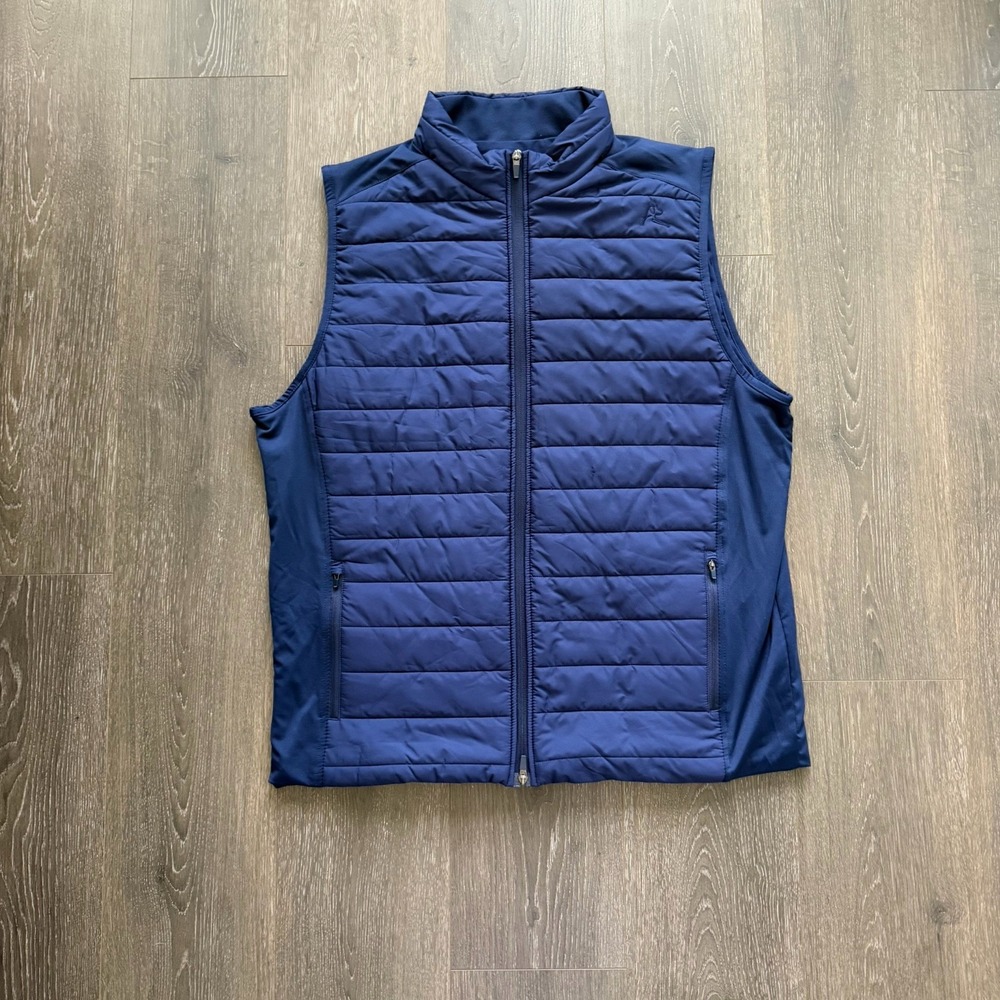Rhoback Fulton Performance Vest Mens XXL Navy Blue Quilted Puffer Golf Gorpcore